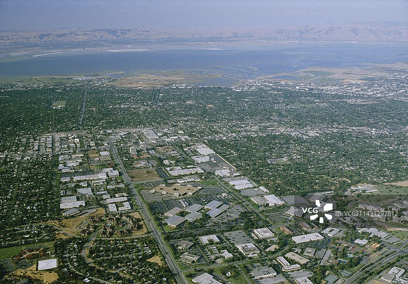 硅谷鸟瞰图图片素材