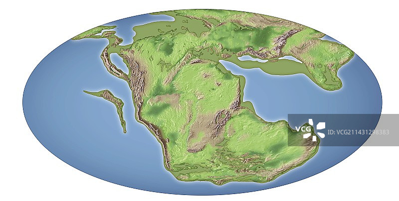 2亿年前的大陆漂移图片素材