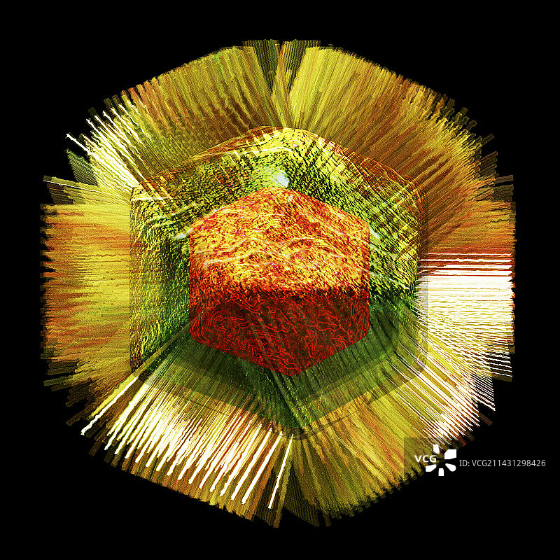 拟病毒的计算机艺术作品图片素材