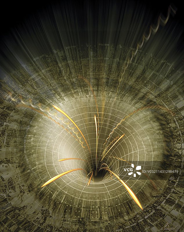 虫洞，概念艺术作品图片素材