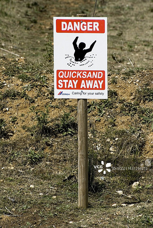 流沙警示牌图片素材