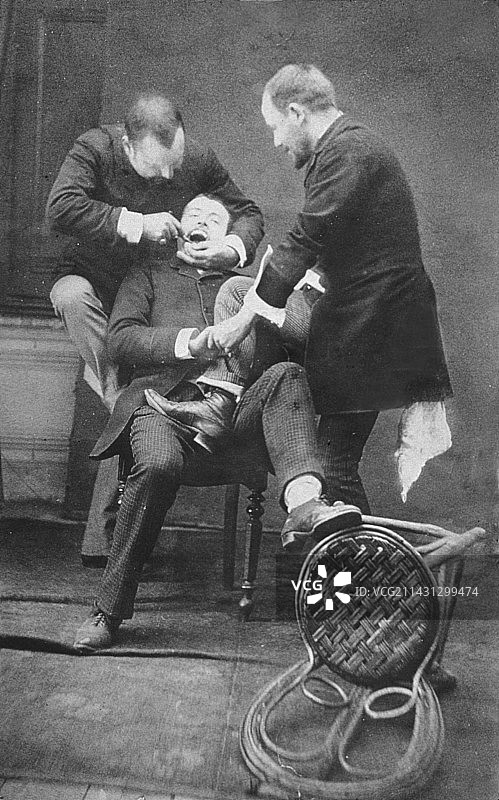 19世纪拔牙场景图片素材