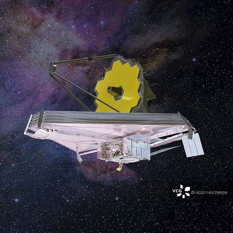 詹姆斯·韦伯太空望远镜，艺术作品图片素材