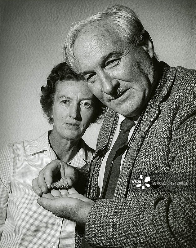 玛丽·利基和她的丈夫路易斯·利基图片素材