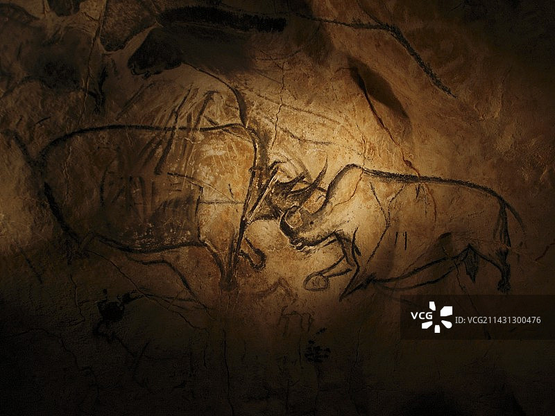 法国肖维石器时代洞穴壁画图片素材
