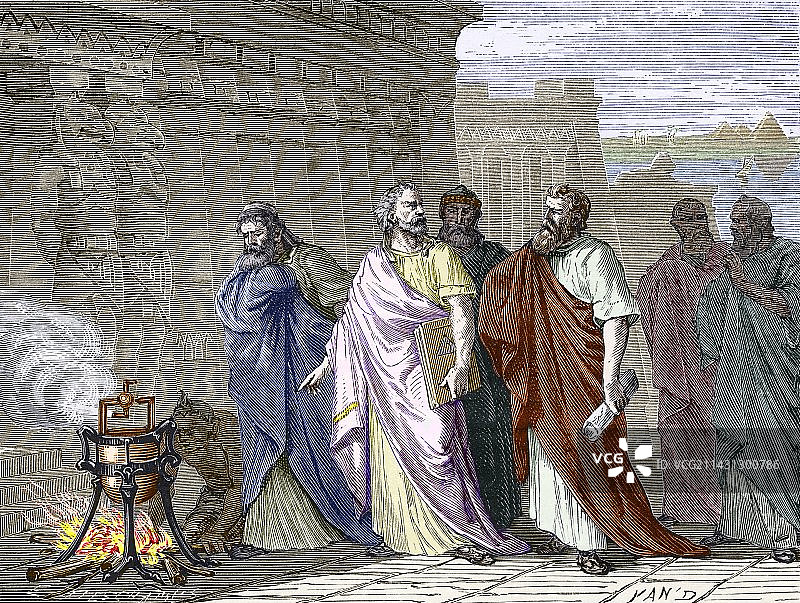 亚历山大港的希罗，数学家图片素材