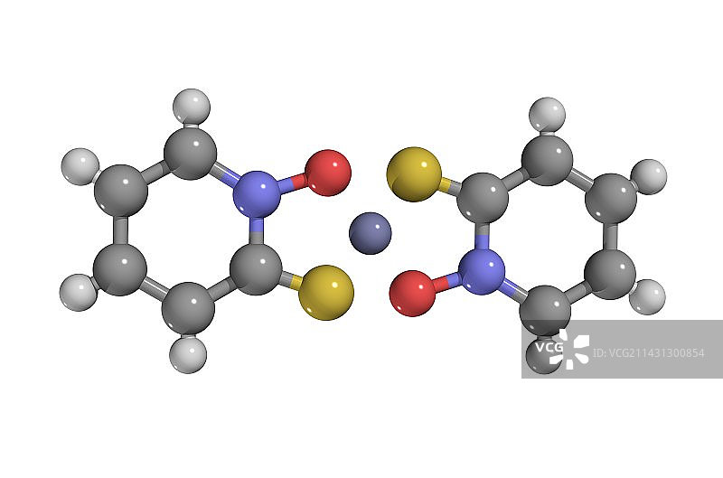 吡硫锌酮药物分子图片素材