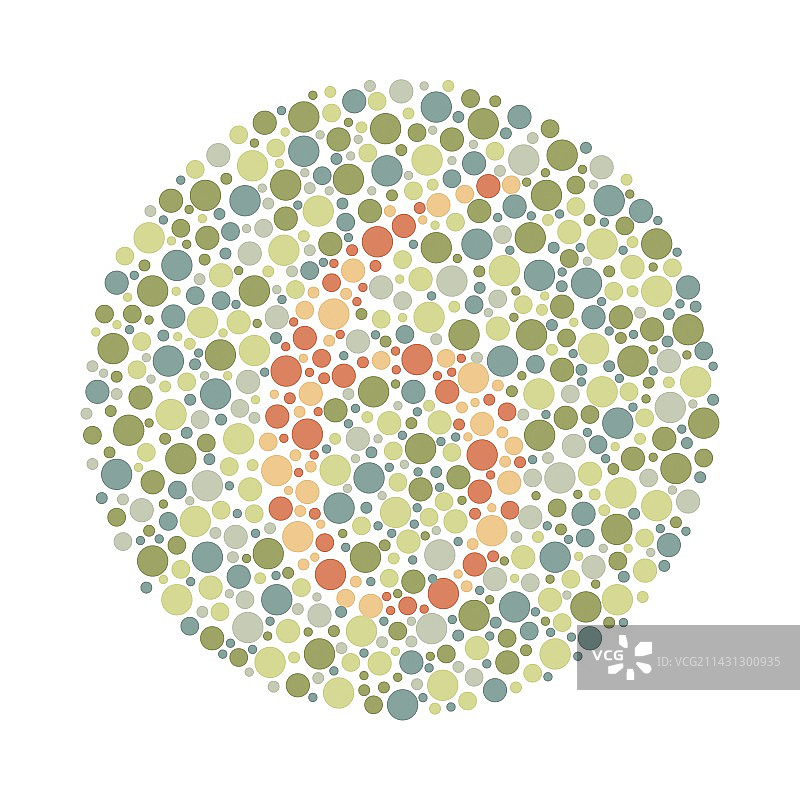 色盲测试图表，插图图片素材