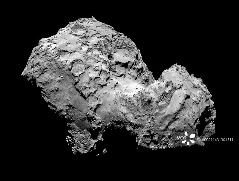 罗塞塔探测器拍摄的丘留莫夫-格拉西缅科彗星图片素材