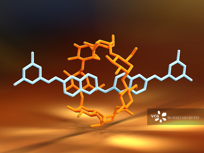 轮烷分子晶体结构图片素材
