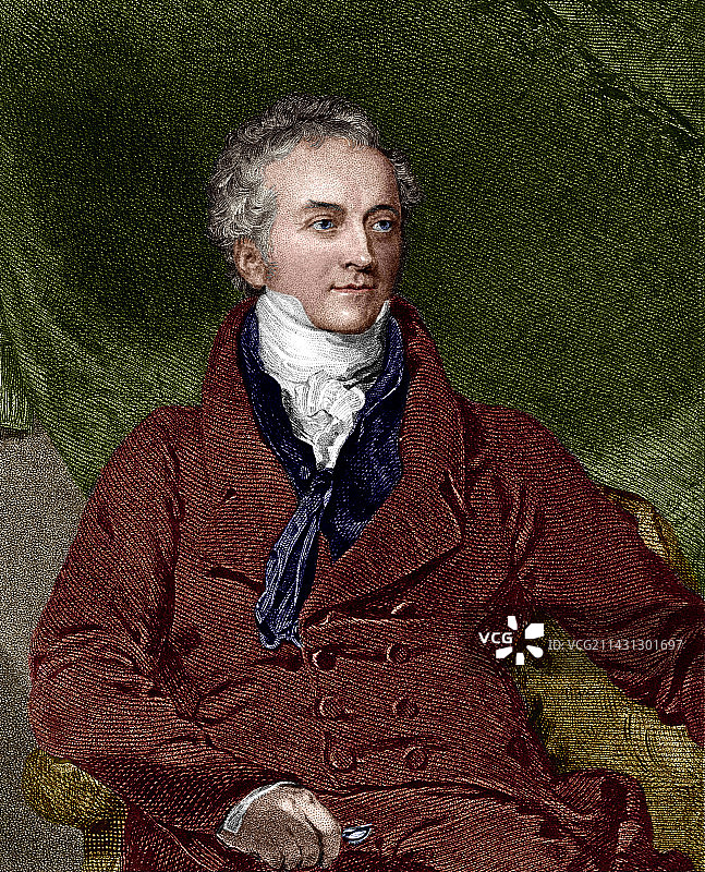 英国物理学家托马斯·杨图片素材