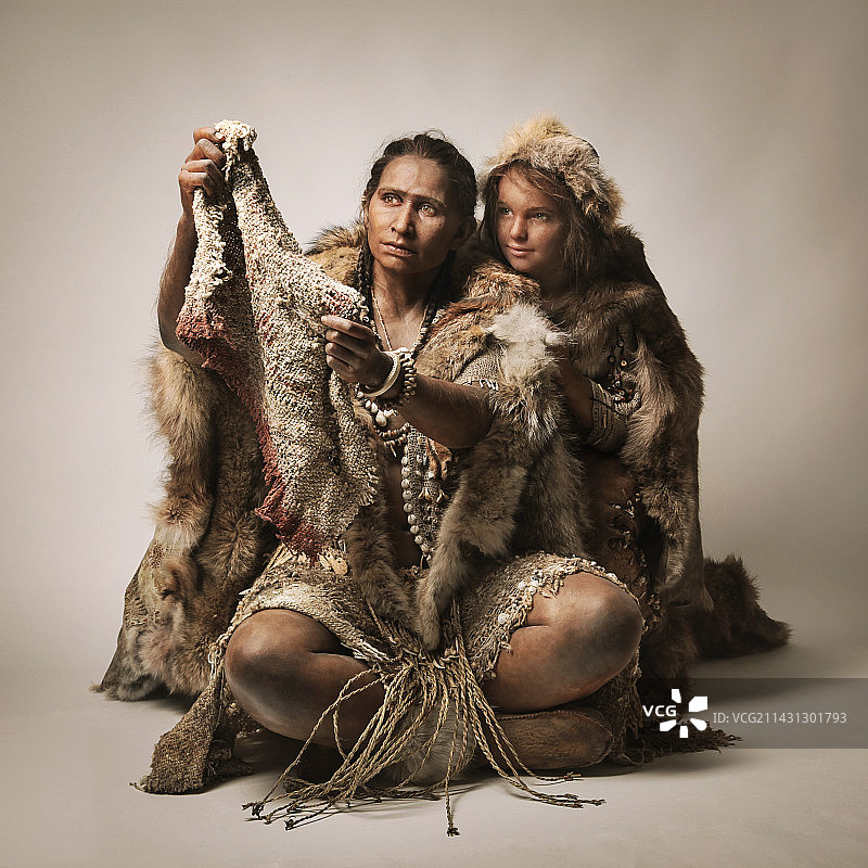 石器时代人类，索鲁特文化图片素材