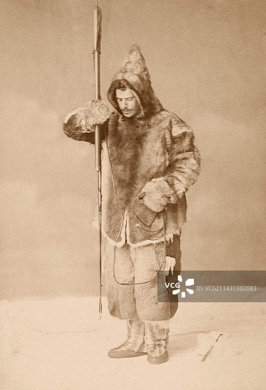 弗朗茨·博厄斯,身着因纽特服装的德国裔美国人类学家图片素材