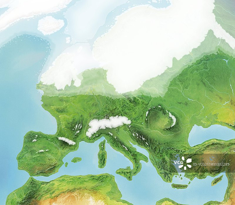 欧洲冰川时期艺术作品图片素材