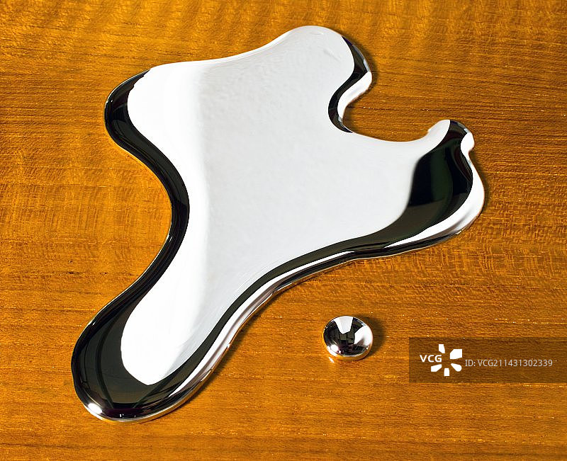 液态汞池图片素材