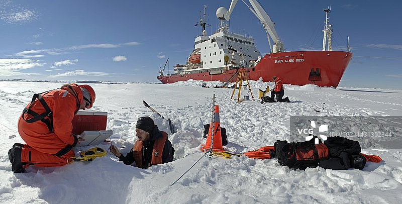 南极科考探险图片素材