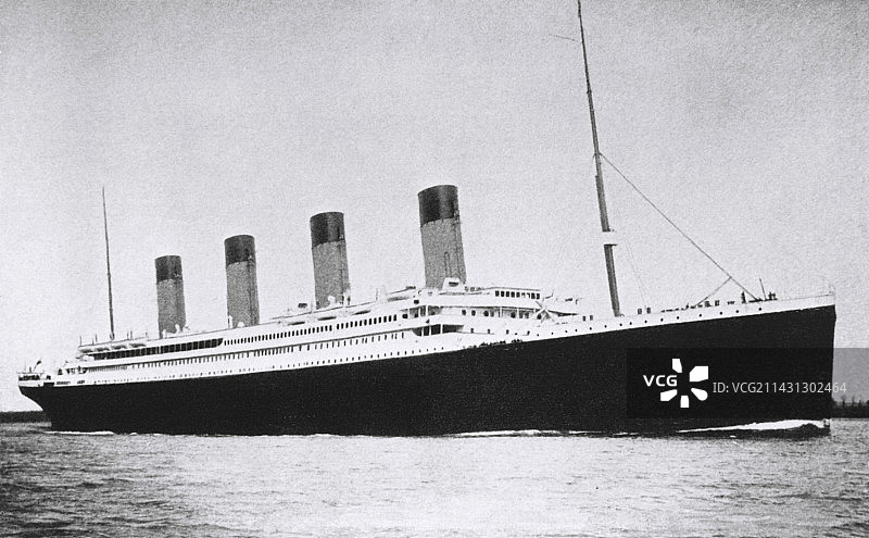 泰坦尼克号邮轮的首次也是最后一次航行图片素材