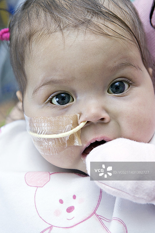 不适的婴儿图片素材