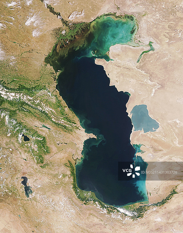 里海，Aqua卫星图像图片素材