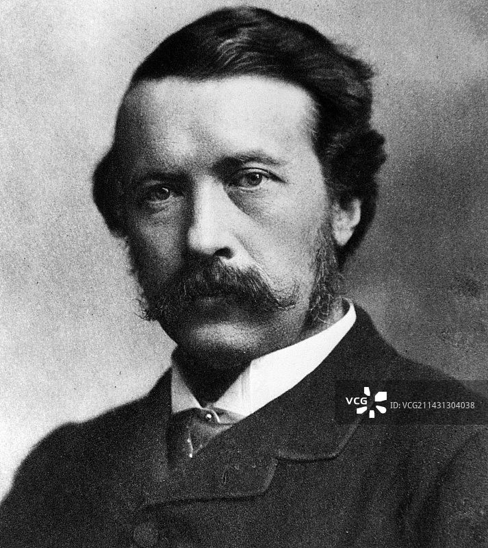 英国博物学家乔治·约翰·罗曼内斯 портрет图片素材