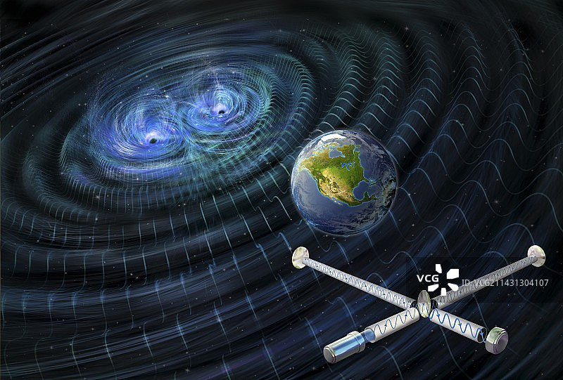 引力波的激光干涉引力波天文台探测图片素材