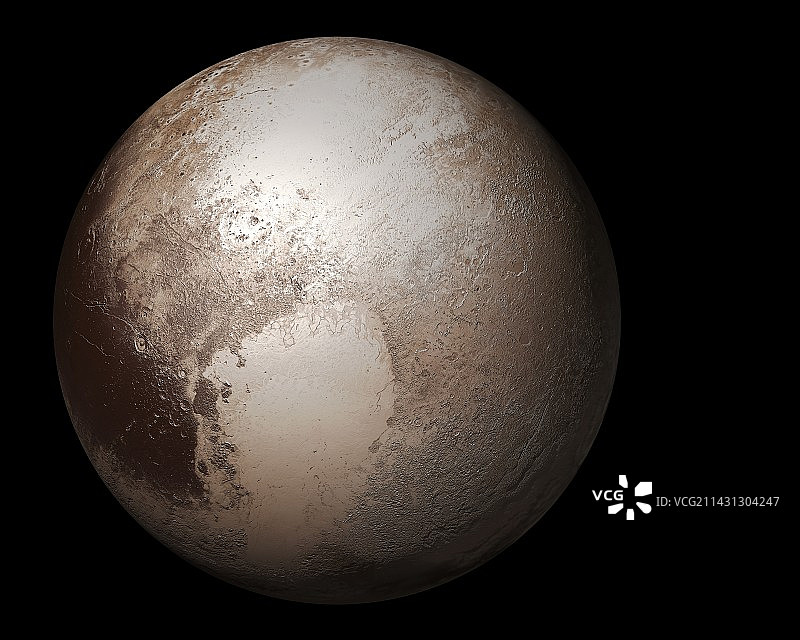 太空中的冥王星插画图片素材