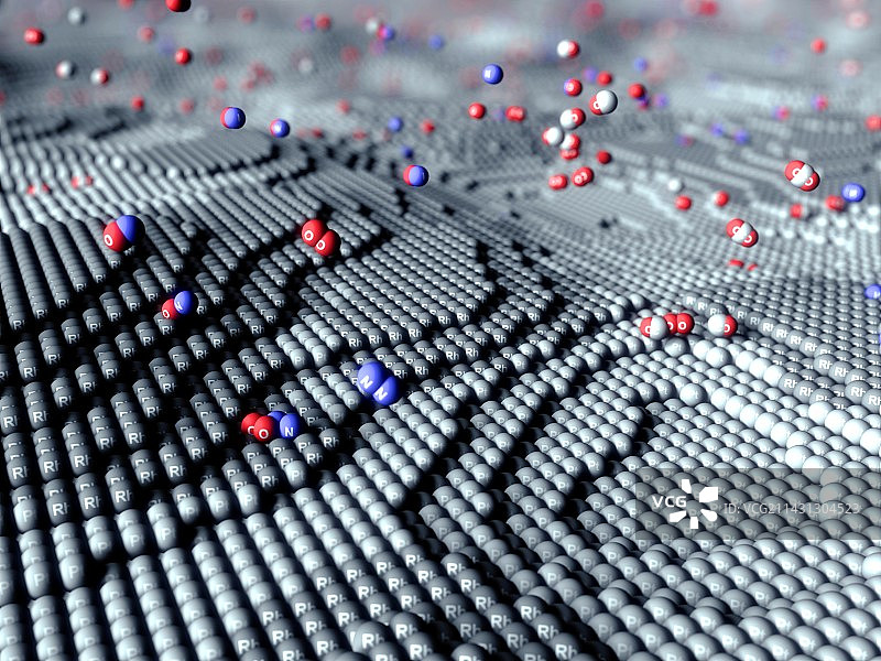 催化转化器表面示意图图片素材