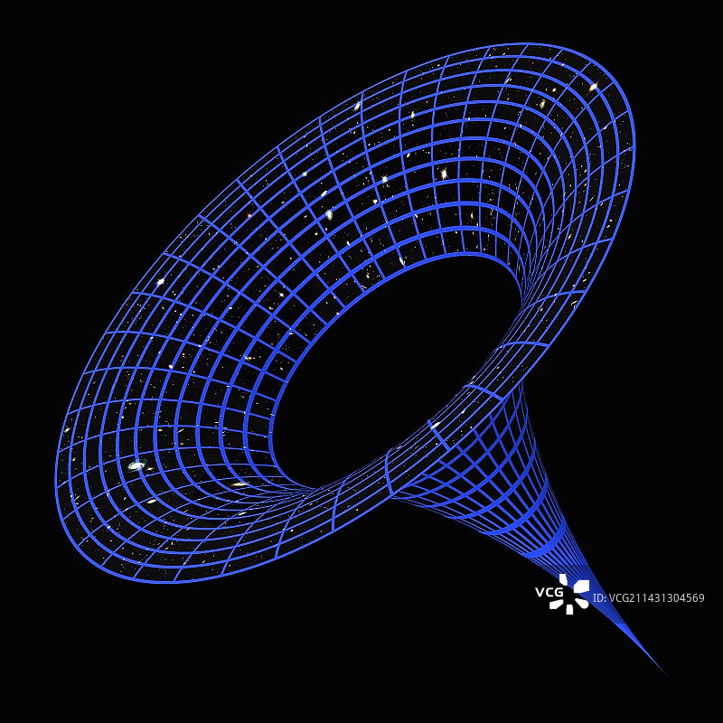 带事件视界的黑洞插图图片素材