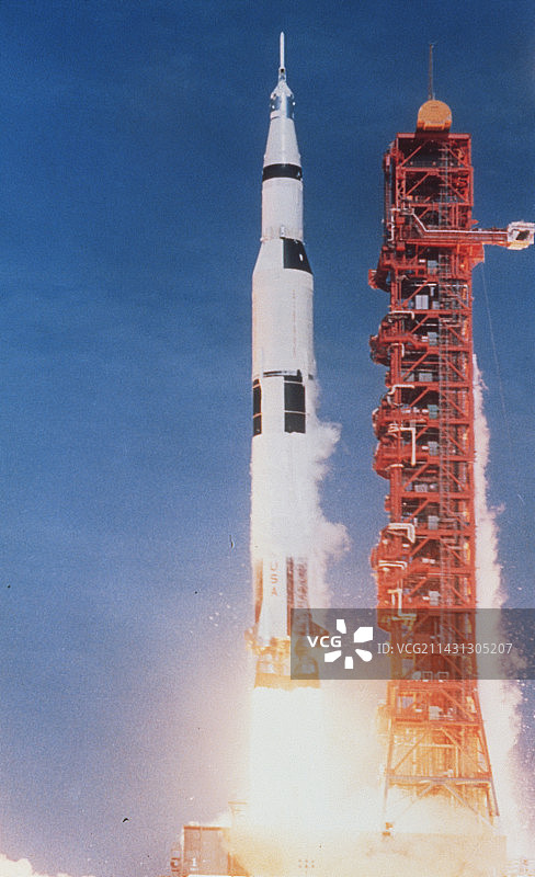 阿波罗11号发射图片素材