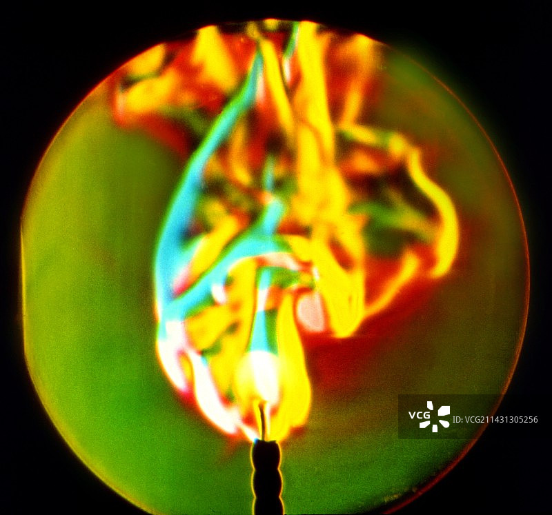 蜡烛纹影图图片素材