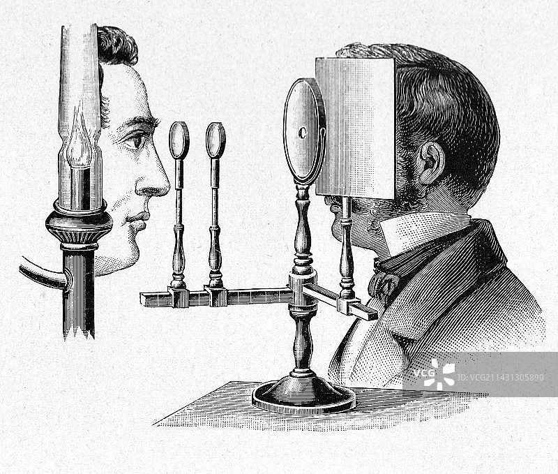 亥姆霍兹检眼镜图片素材