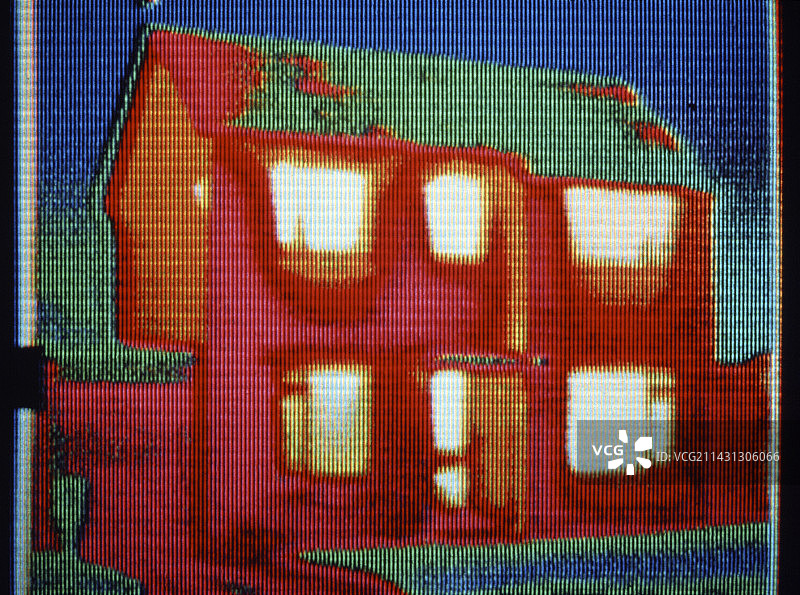 房屋热成像图图片素材