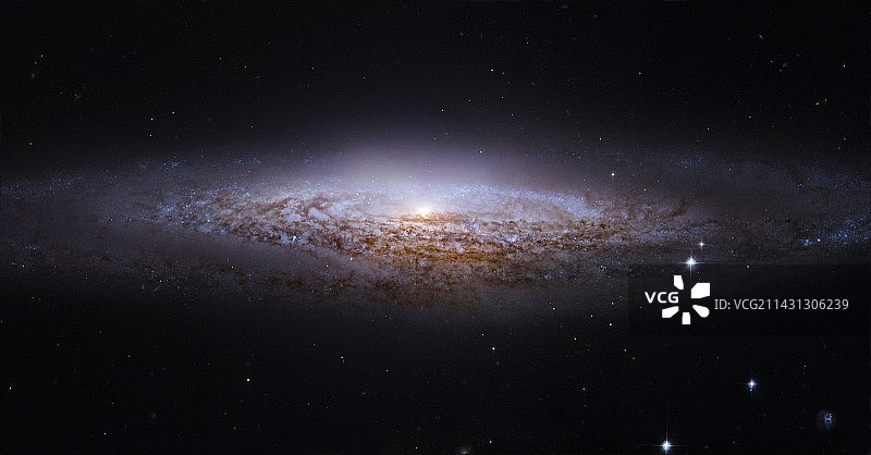 NGC 2683螺旋星系，哈勃影像图片素材