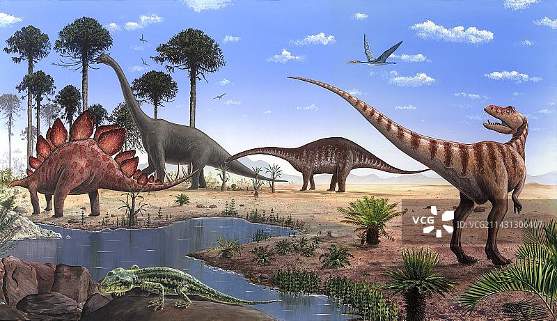 侏罗纪恐龙艺术作品图片素材