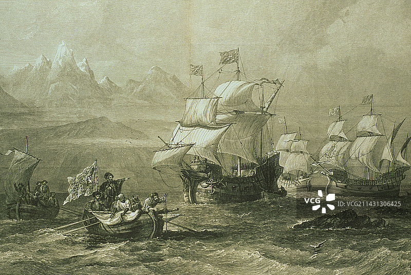 1520年发现麦哲伦海峡图片素材