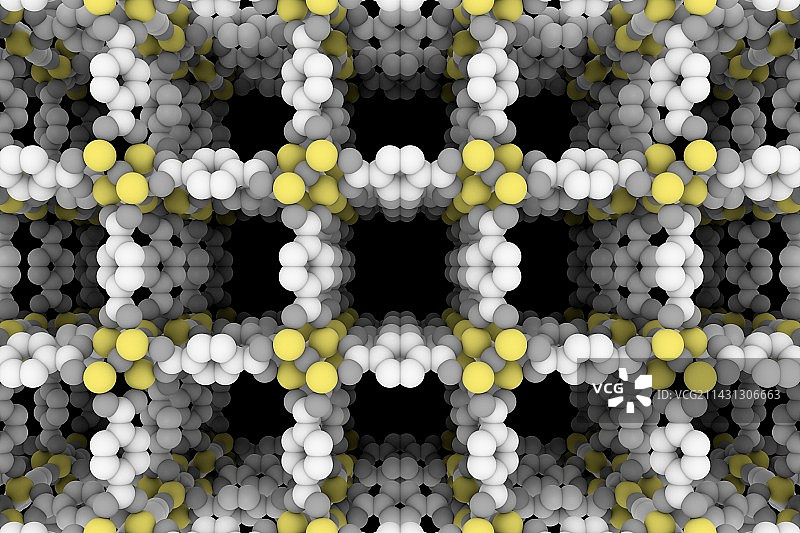 金属有机框架结构图片素材