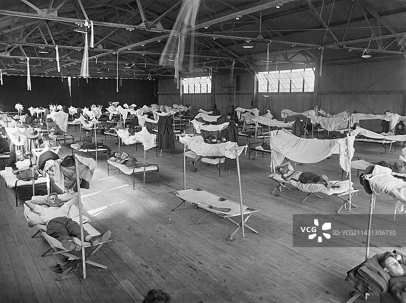 西班牙流感病房，美国图片素材