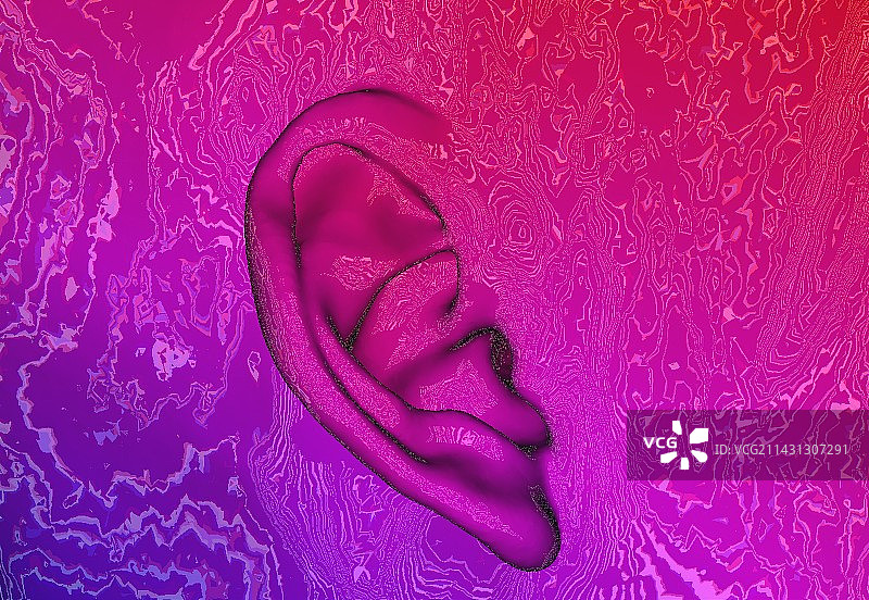 人耳3D CT扫描图片素材