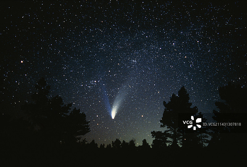 1997年海尔-波普彗星光学图像图片素材