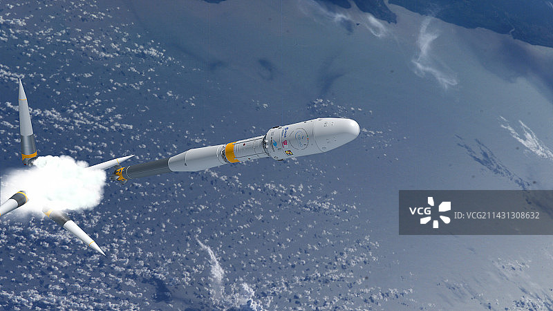 CHEOPS系外行星观测卫星发射插画图片素材