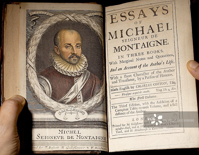 1700年米歇尔·德·蒙田散文肖像图片素材