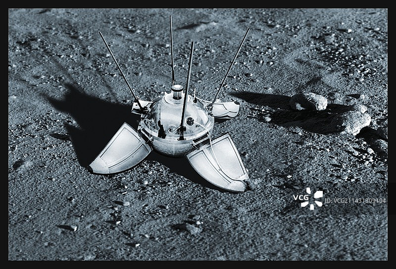 月球上的月球9号着陆器图片素材