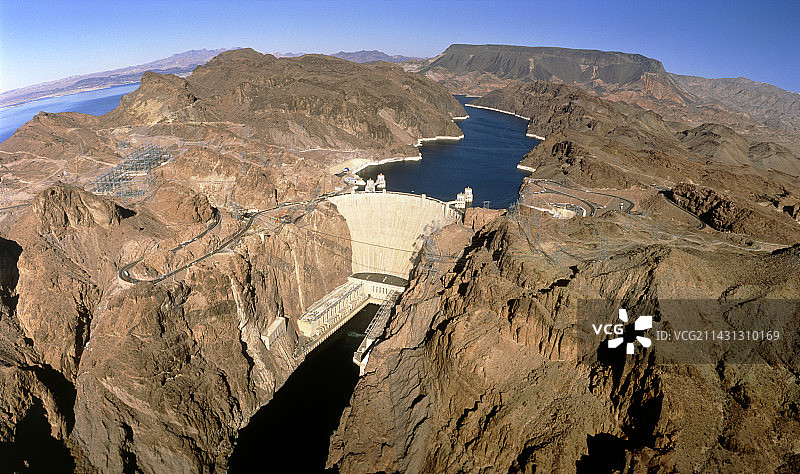科罗拉多河胡佛水力发电站，美国图片素材