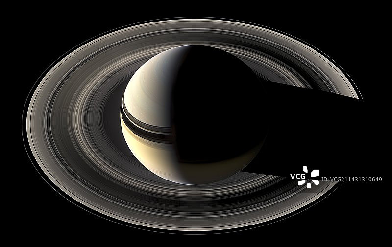 卡西尼号拍摄的土星图片素材