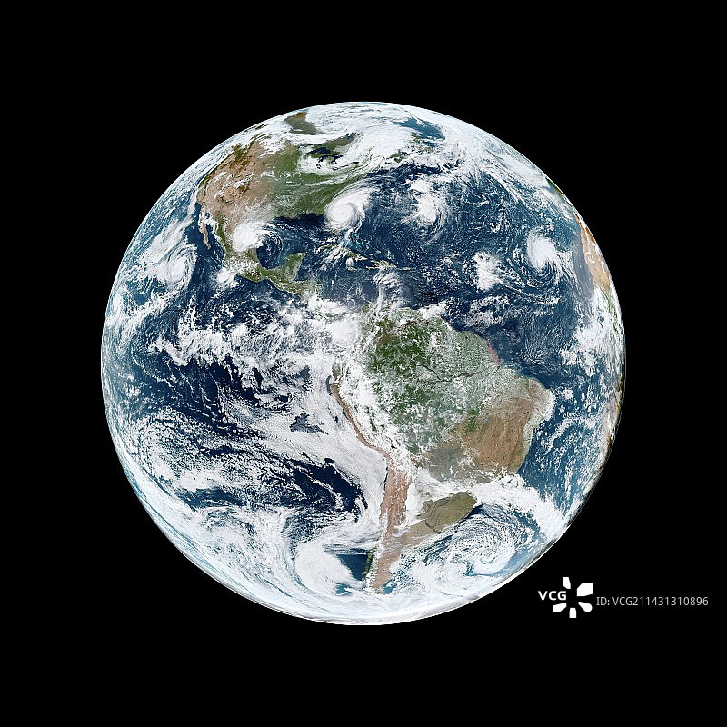 2019年9月大西洋飓风卫星图像图片素材