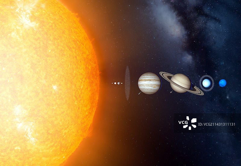 太阳系插图图片素材