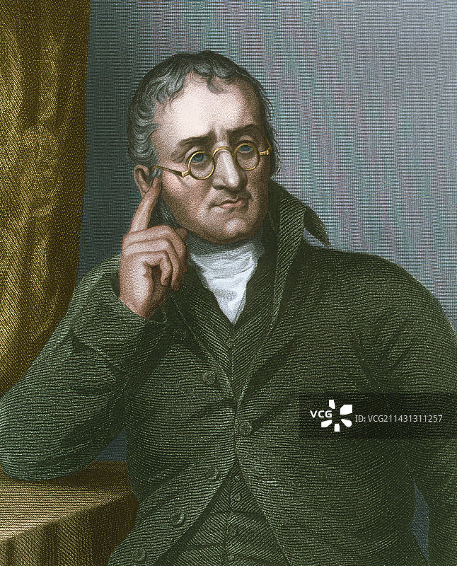 英国化学家约翰·道尔顿图片素材