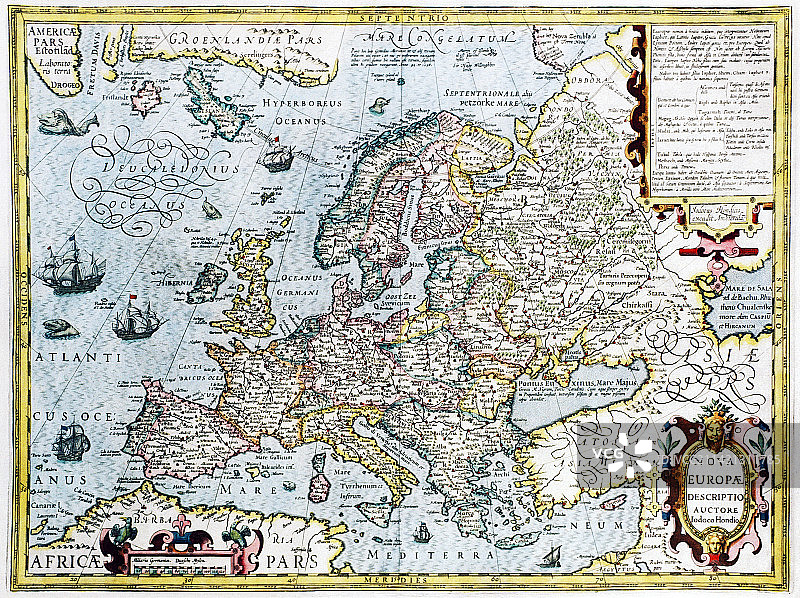 17世纪欧洲地图图片素材