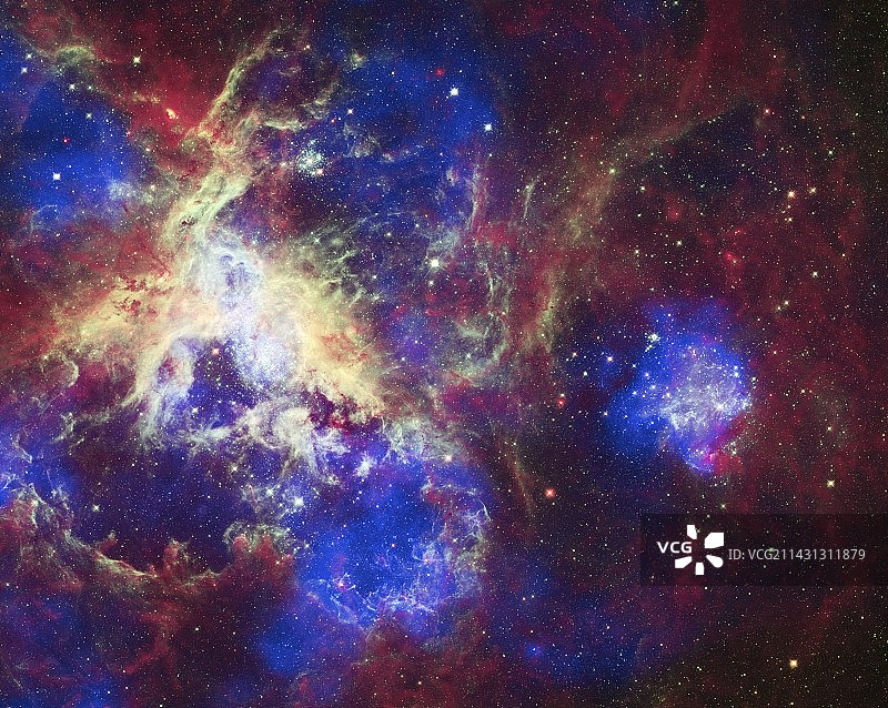 狼蛛星云合成图图片素材