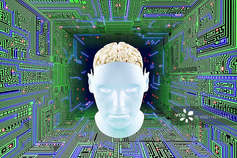 人工智能，概念插图图片素材